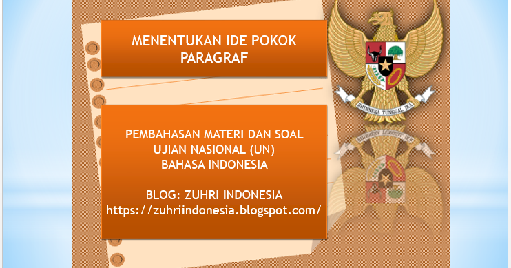 POWERPOINT MENENTUKAN IDE POKOK PARAGRAF: RINGKASAN MATERI, SOAL, DAN