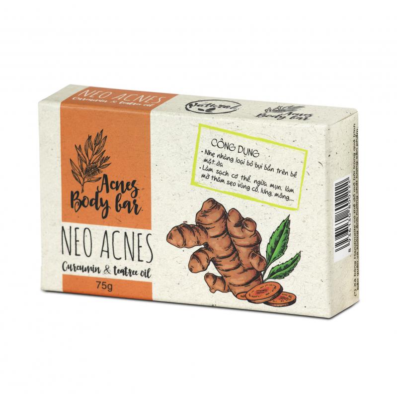 XÀ PHÒNG TRỊ MỤN LƯNG THIÊN NHIÊN CUCURMIN & TRÀM TRÀ 75G – NEO ACNES
