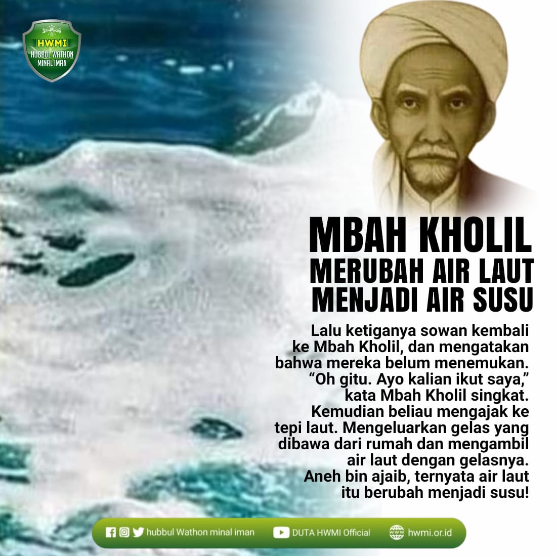 Kisah Syaikhona Kholil Bangkalan Mengubah Air Laut Jadi Air Susu