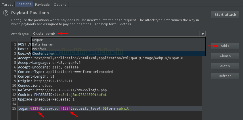 Burp Suite Fuzzing with Intruder