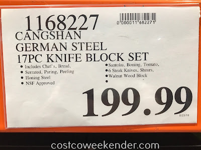 Deal for the Cangshan German Steel 17pc Knife Block Set at Costco