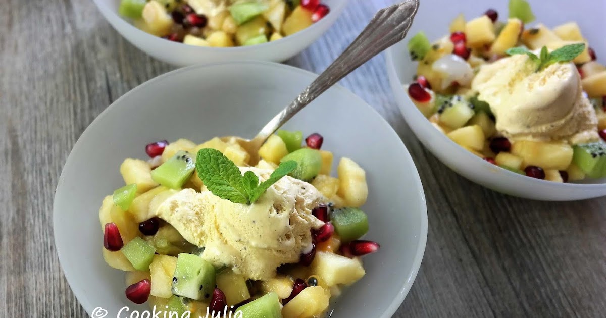 COOKING JULIA MACÉDOINE DE FRUITS TROPICAUX À LA VANILLE