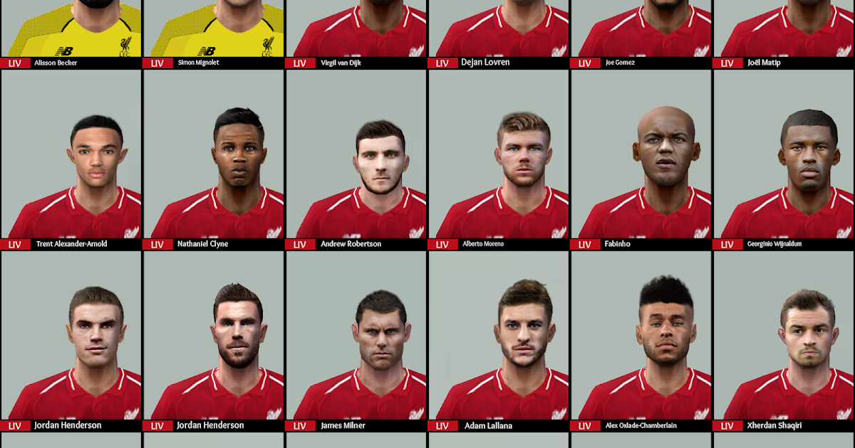 Full Facepack Liverpool Fc Premierleague Pes2006 Season 2018 19