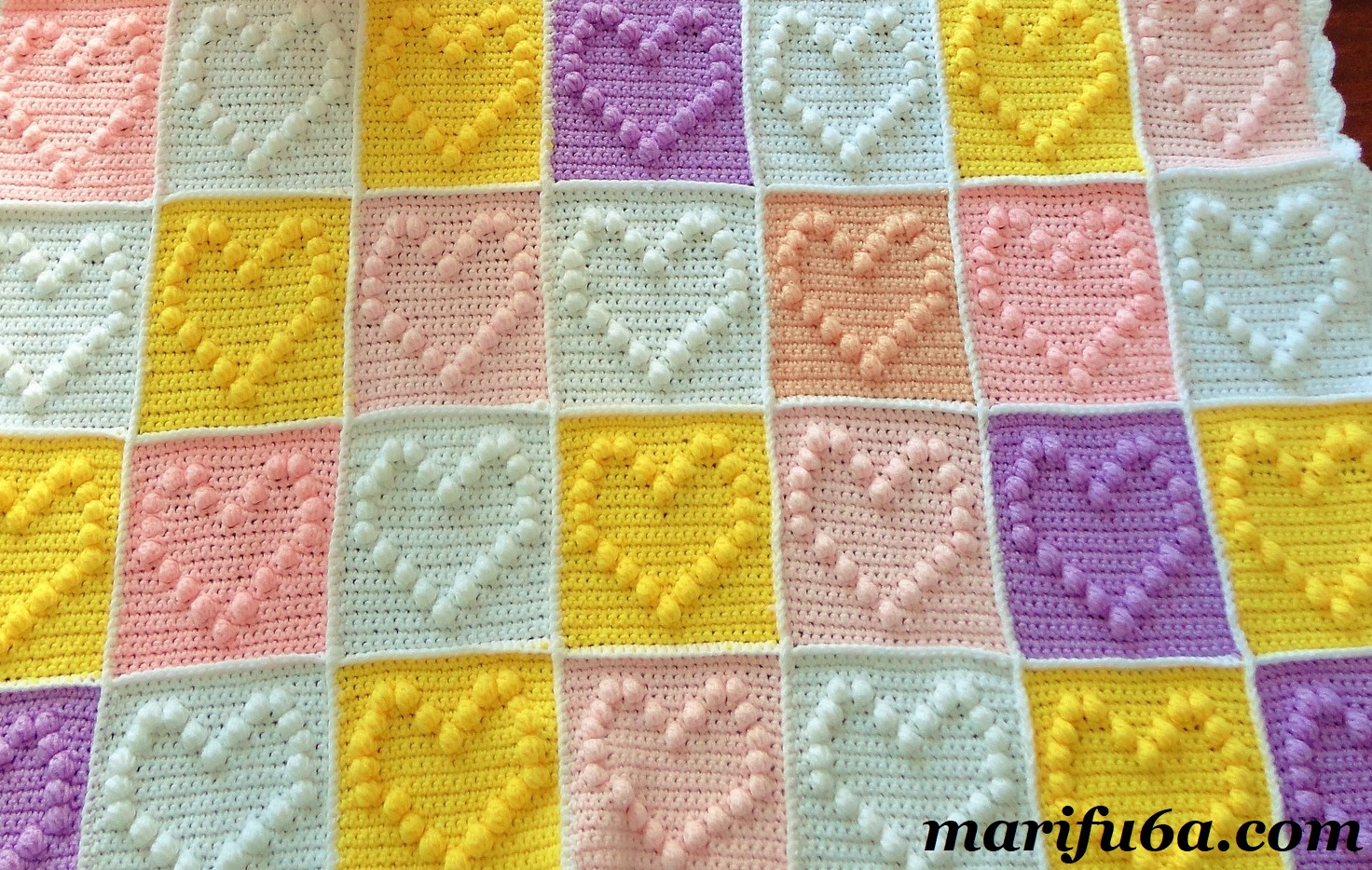Popcorn Stitch Crochet Afghan Pattern