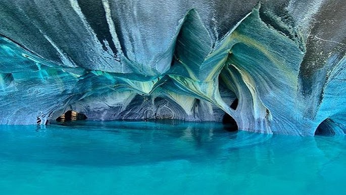 Photo: schneiderviajes.com Marble Cathedral, Chilean Patagonia