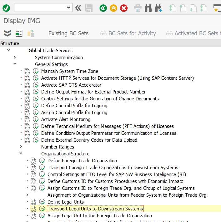 Transport Foreign Trade Organizations to Downstream Systems in sap gts