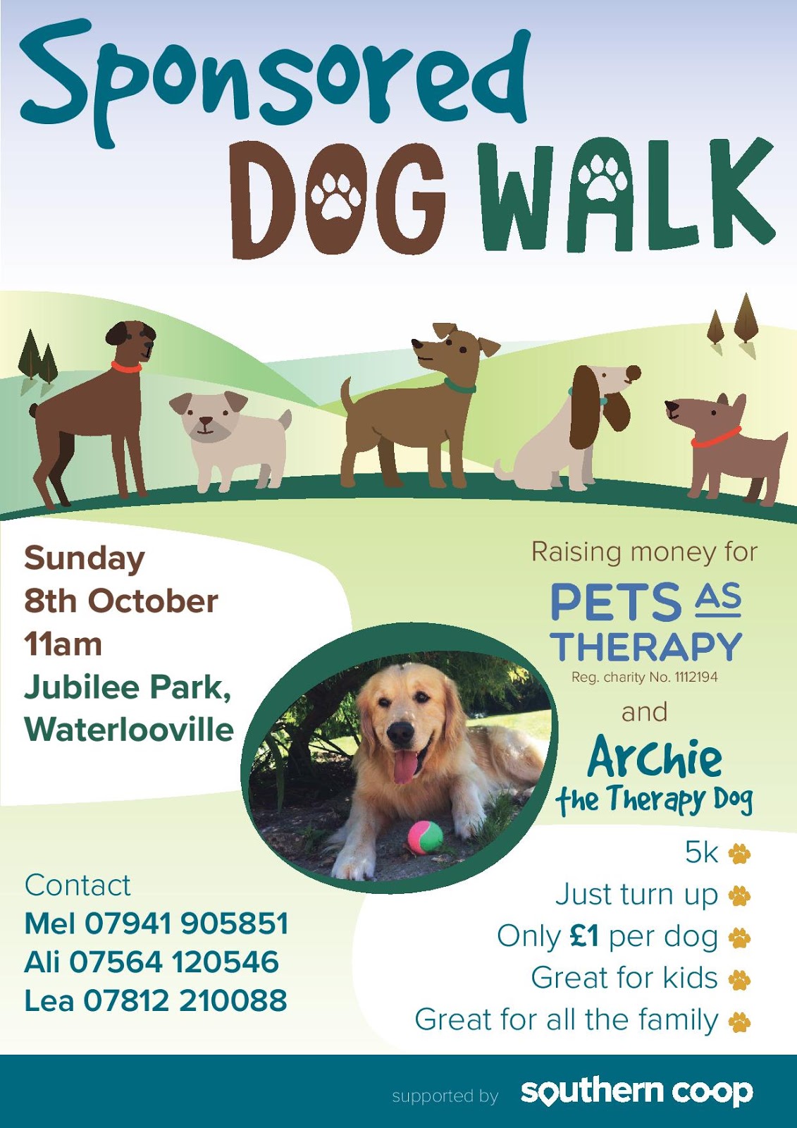 Sponsored Dog Walk in aid of Pets forTherapy