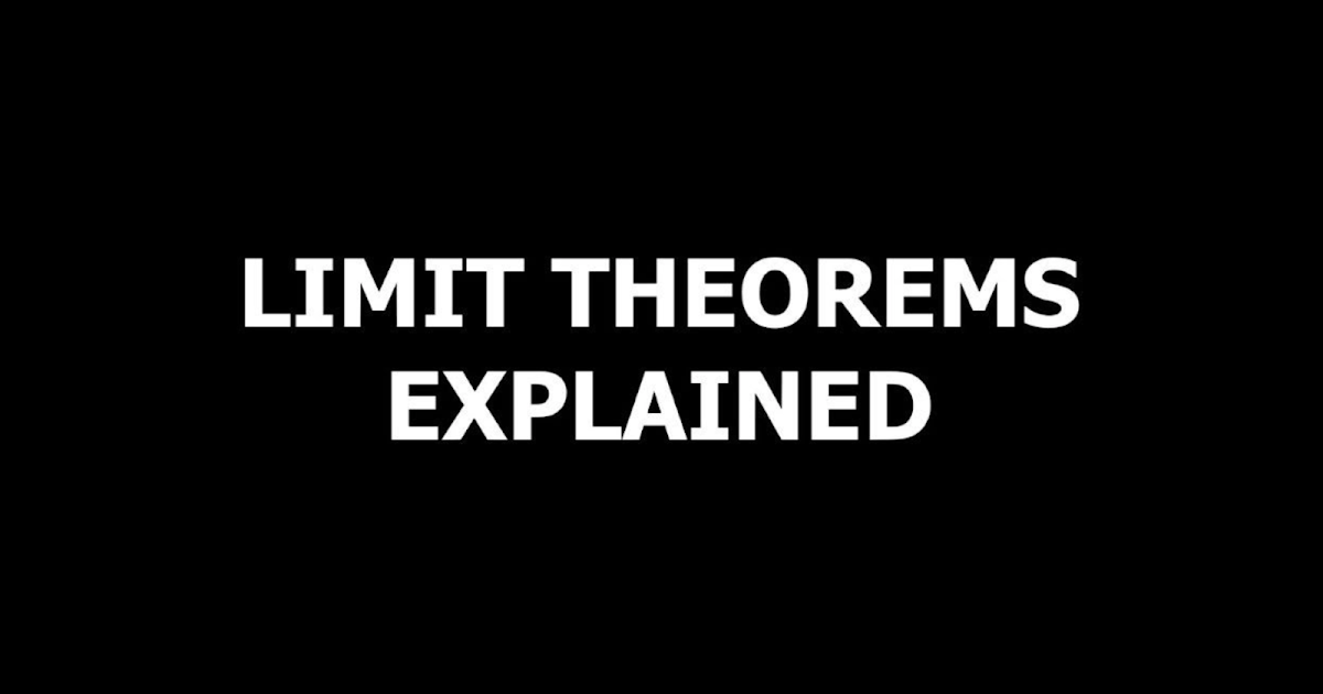 Limit Theorems Basic Calculus Differential Calculus Math Video