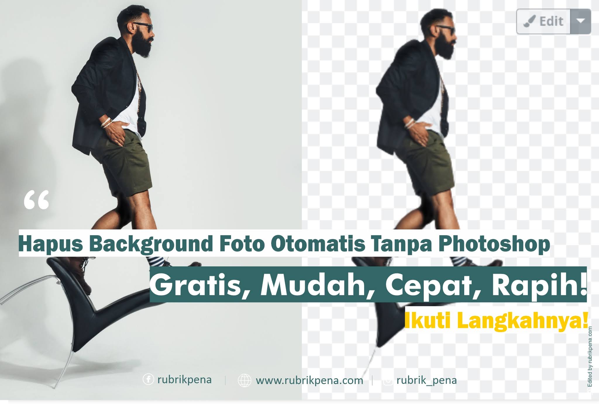 Edit background foto online gratis