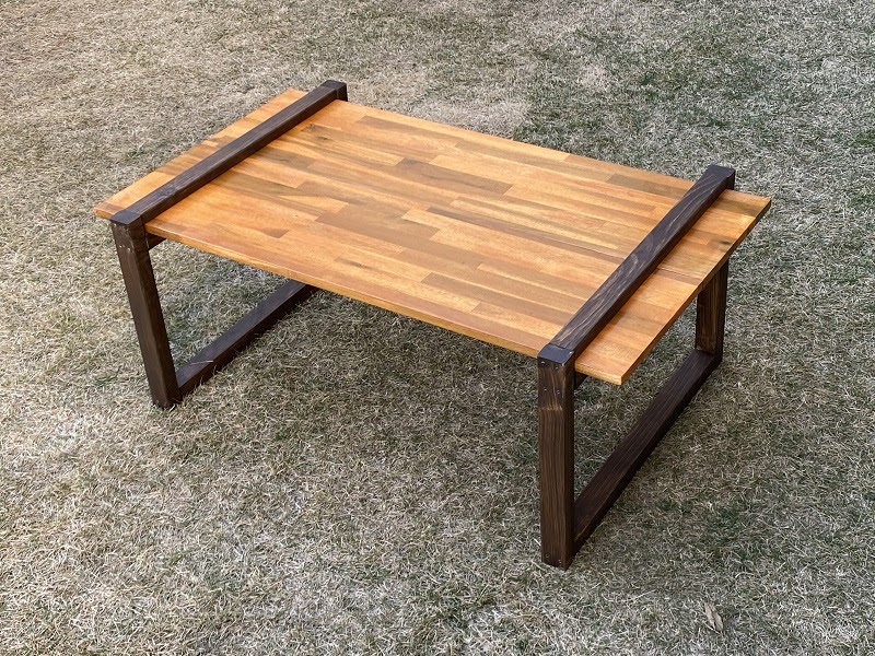 DIYで超カンタンなローテーブルを作る野外活動（キャンプ）沼の畔から