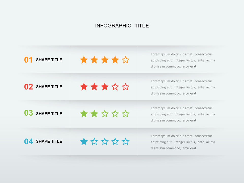 Download Star Rating Table Powerpoint Templates