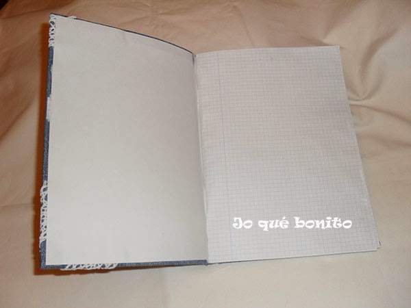 Cuaderno forrado con tela vaquera