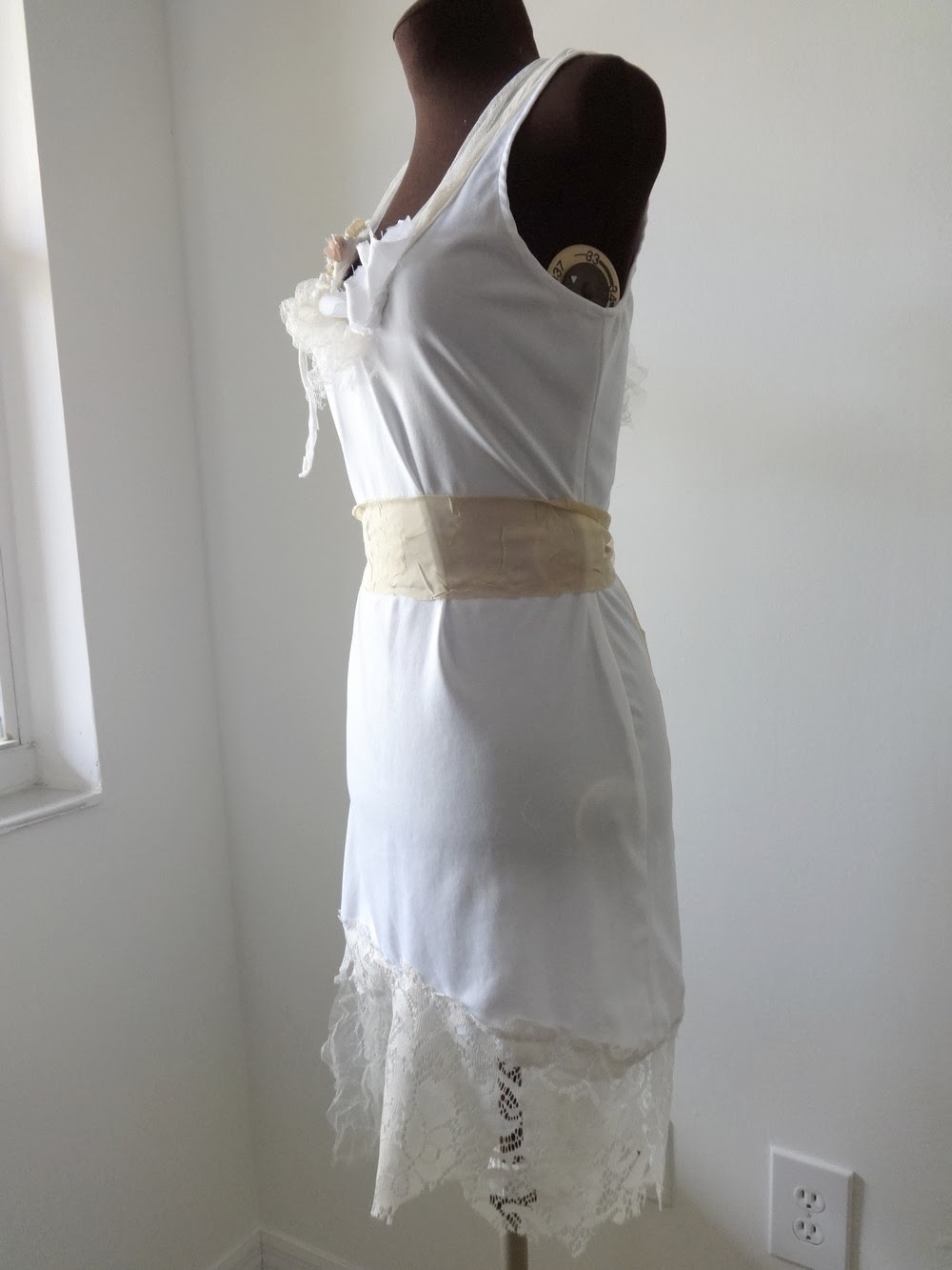 Tattered Chic Design: Wispy Cream Wedding Dress - Island Style