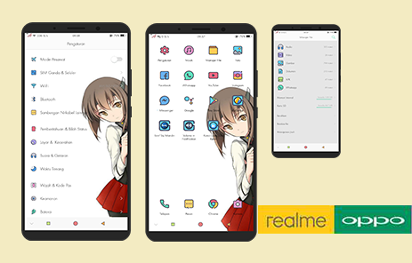 Simple Anime Tema Oppo ColorOs Tembus Sampai Akar