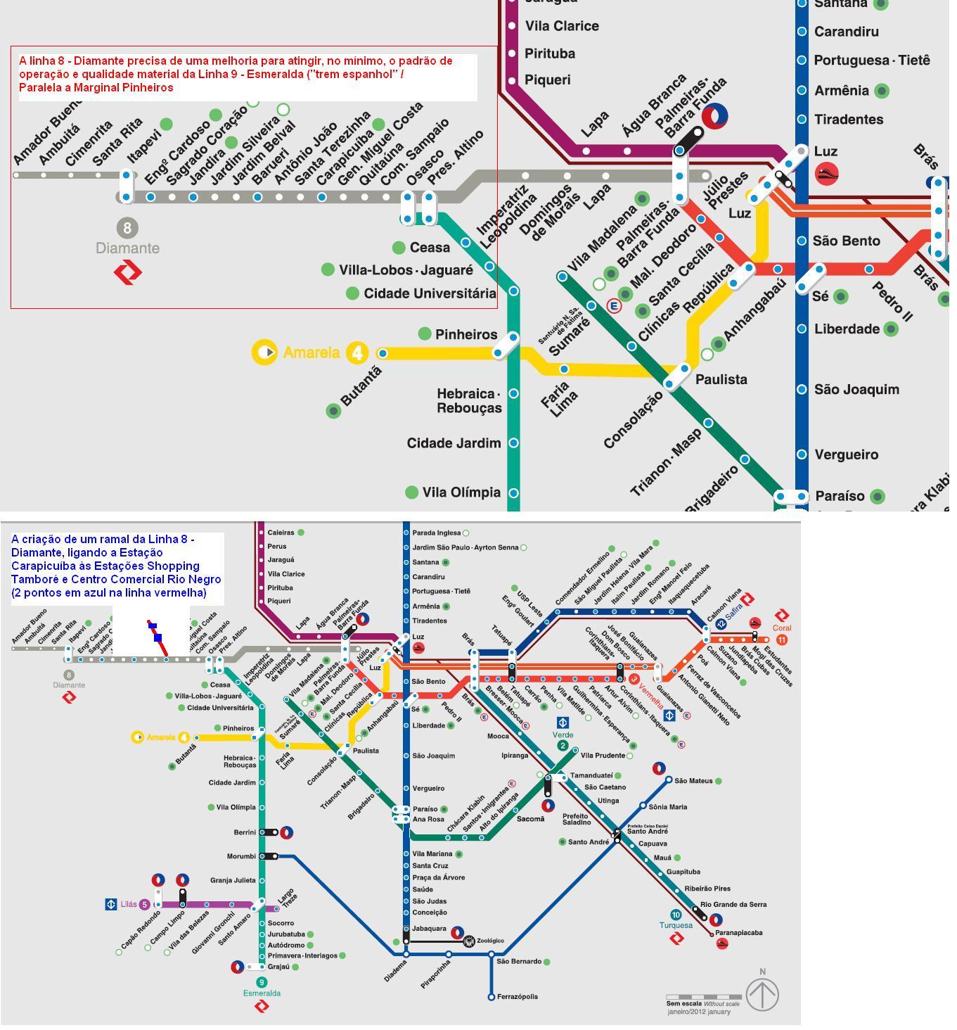 Mobilidade Urbana Proposta para ligação, via [Corredor Metropolitano ABD] e [Ferrovia / Metrô