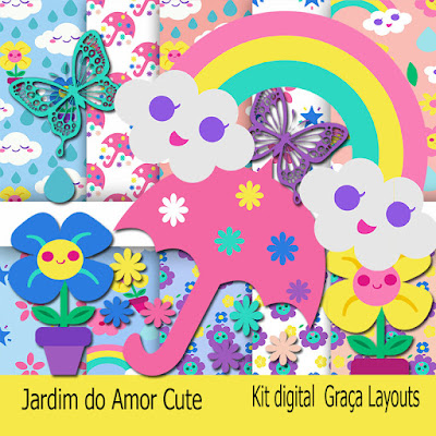 KIT DIGITAL JARDIM DO AMOR CUTE