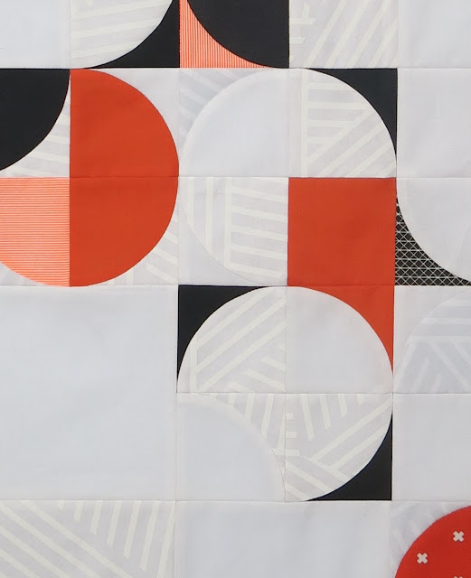 Luna Lovequilts - Orange Pop - Piecing detail