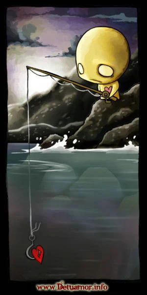 Pescando corazón emo