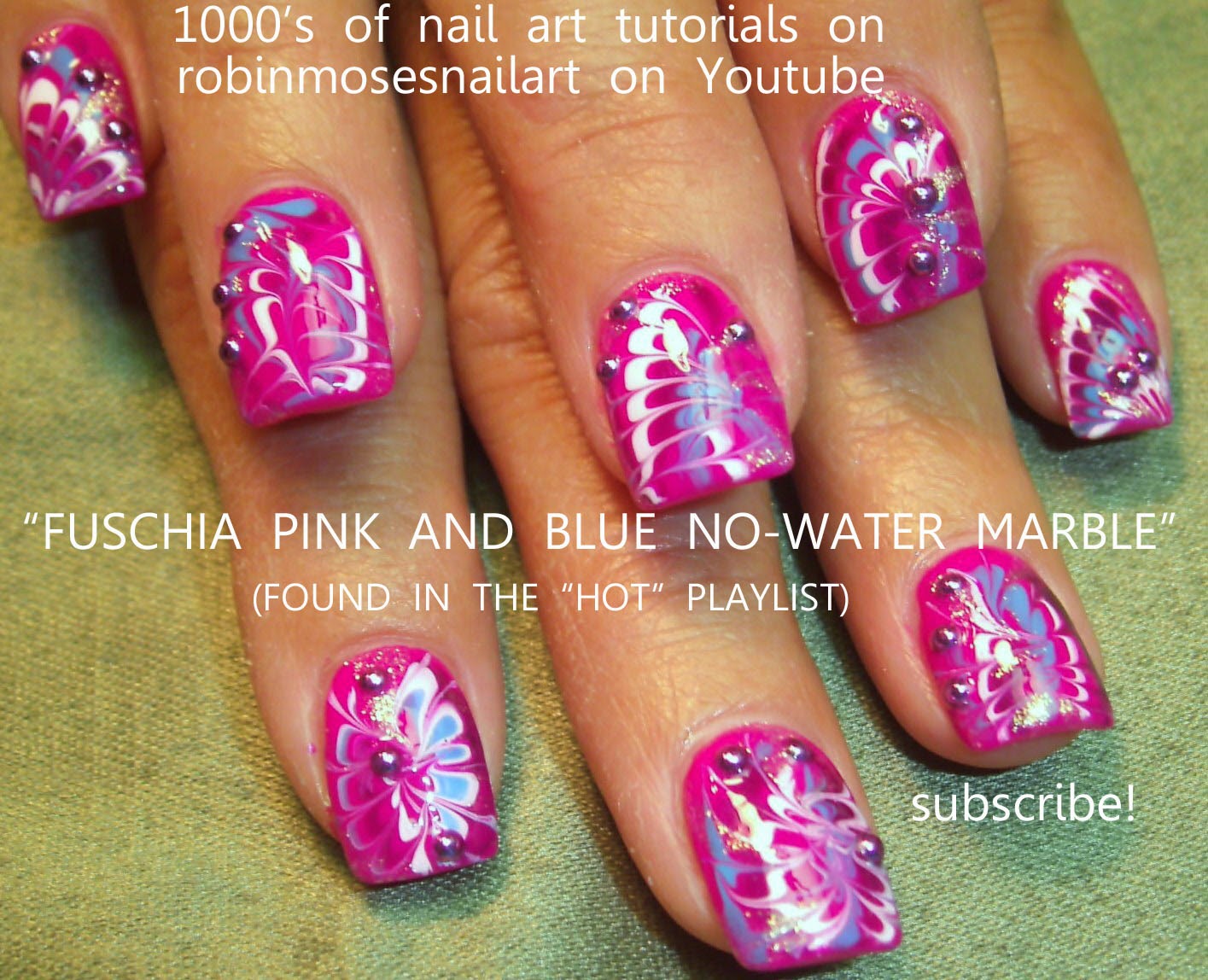 Easy No Water Marble Nail Design - wide 3