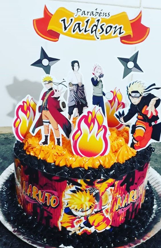 topo de bolo naruto shippuden para imprimir  Festa infantil naruto,  Aniversário naruto, Festa naruto decoração