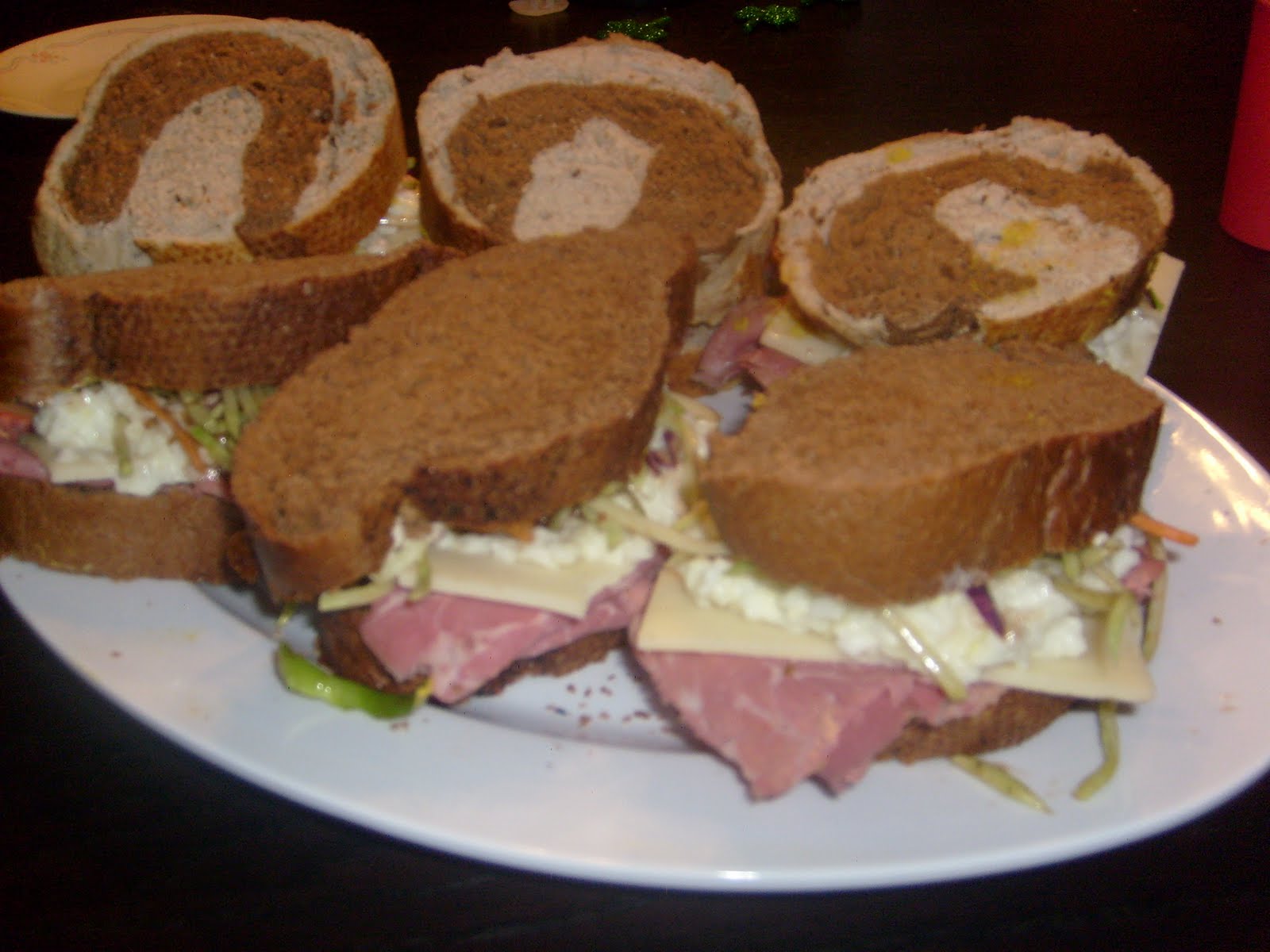 Lindsey's Kitchen Swiss & Slaw Sandwich