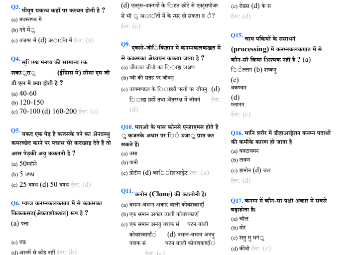 Download Up lekhpal previous year papers in Hindi