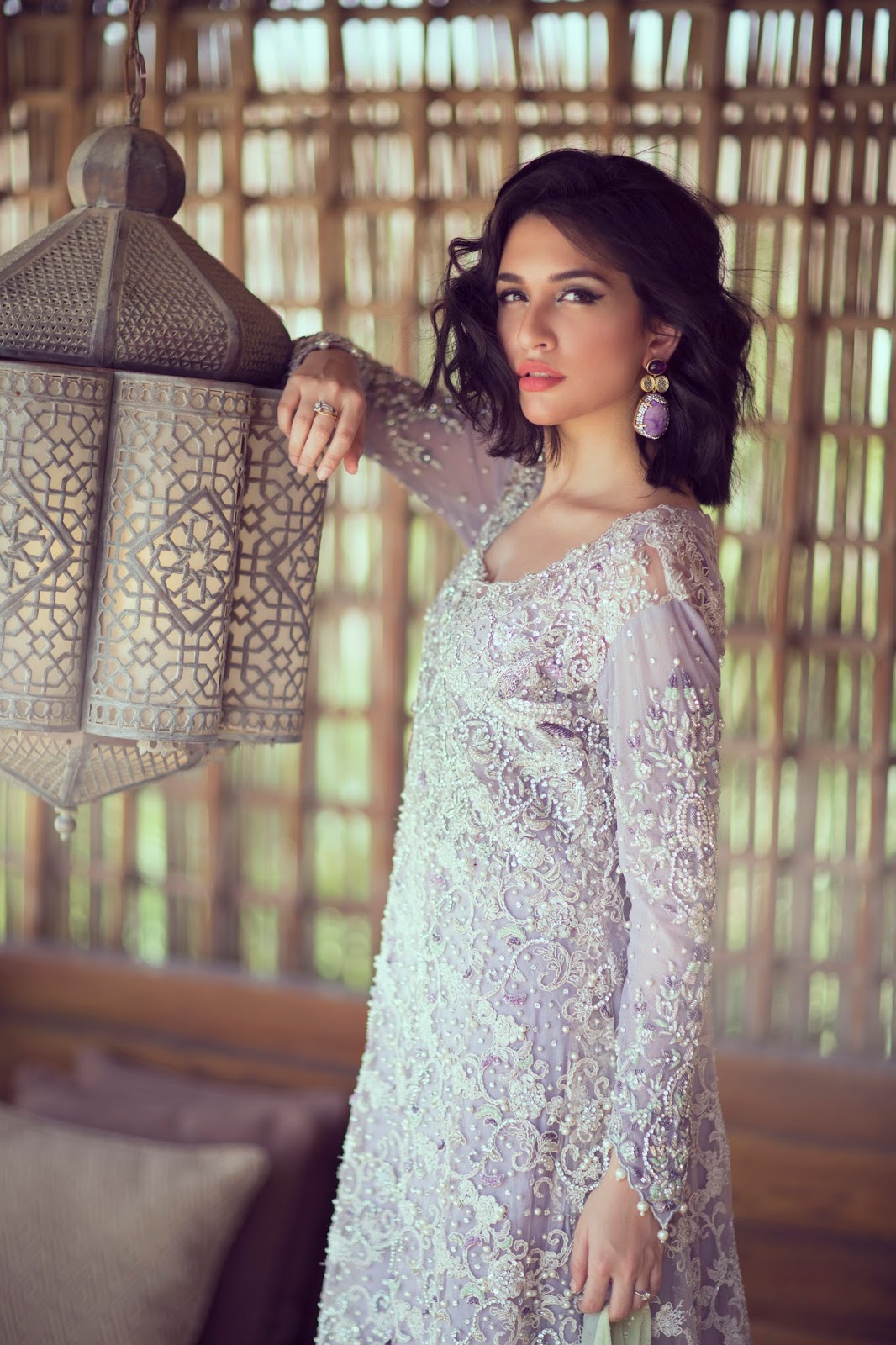 Pakistani Model Sana Ansari Looks Gorgeous In Her Latest Photo shoot For Designer Ansab Jahangir