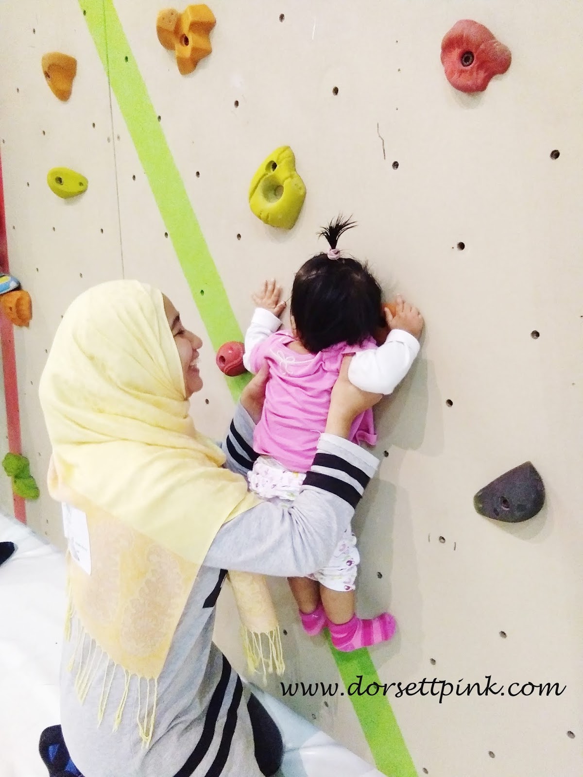 Wall Climbing at Rocky Base Camp, AEON Shah Alam Dorsett Pink