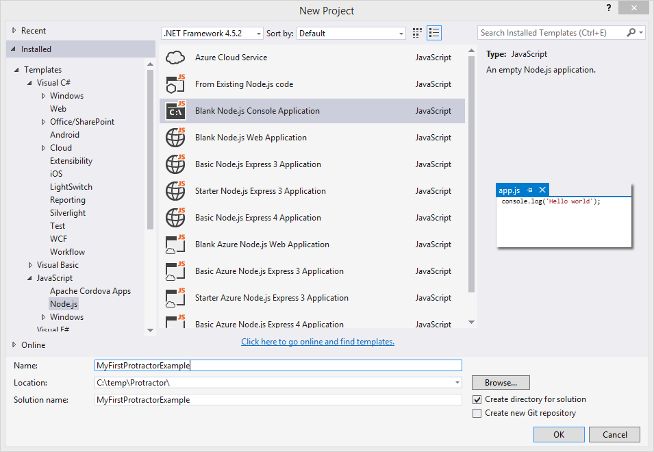 Raluca's Quality Assurance and Software Testing Your First Protractor