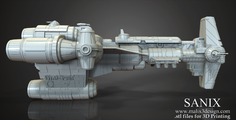 Star Wars Corvette Ship 3d Printable Model Www Malix3design Com Sanix 3d Designer