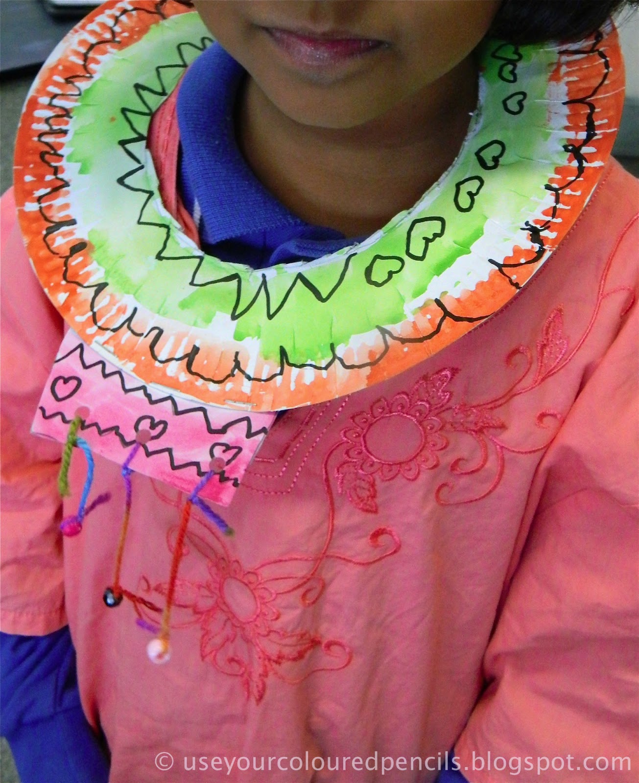 Use Your Coloured Pencils Maasai Necklaces