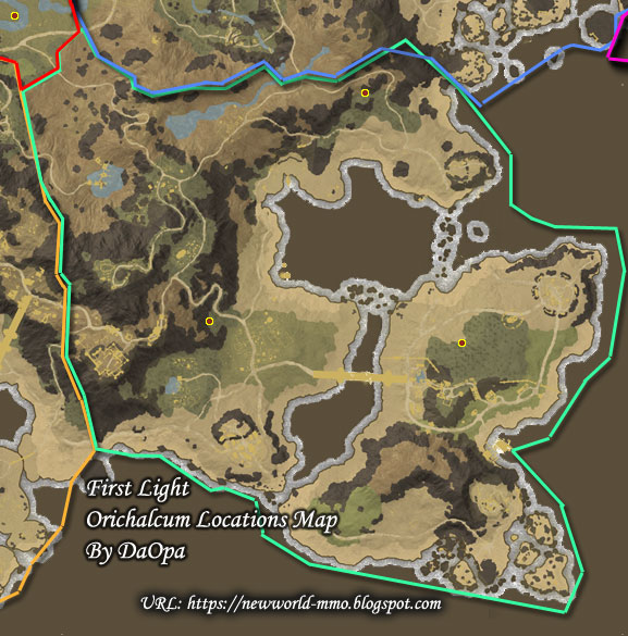 New World First Light orichalcum map