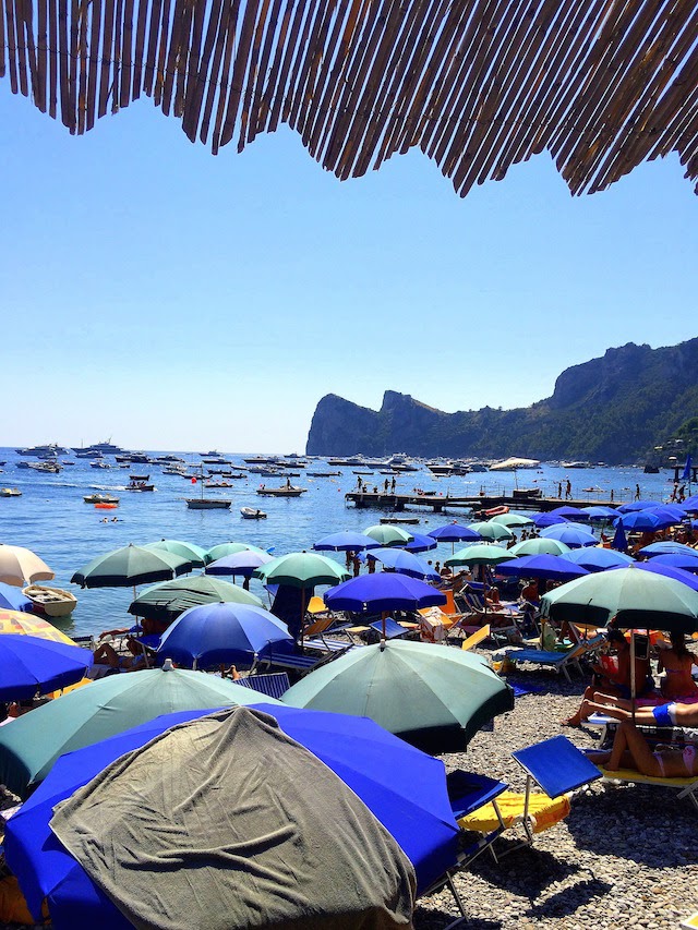 The beach in Nerano, Italy