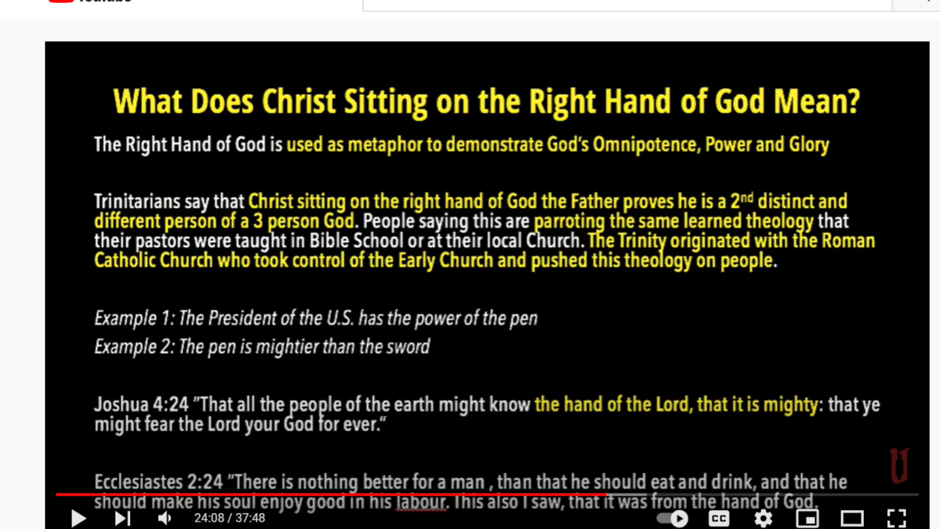 Answering Trinitarians What does Christ sitting on the Right Hand of