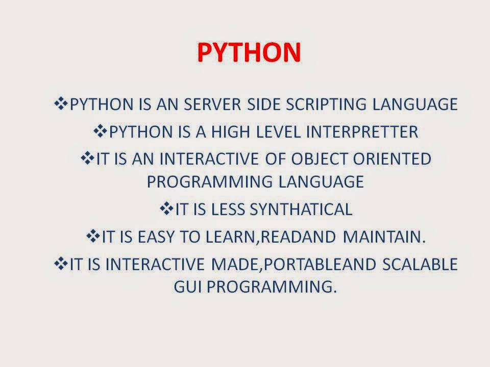Innovativeandintelligence: POPULAR PROGRAMMING LANGUAGE PYTHON