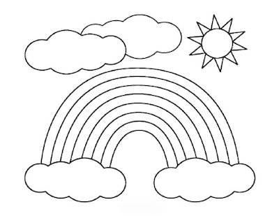 Desenhos de arco-íris para colorir