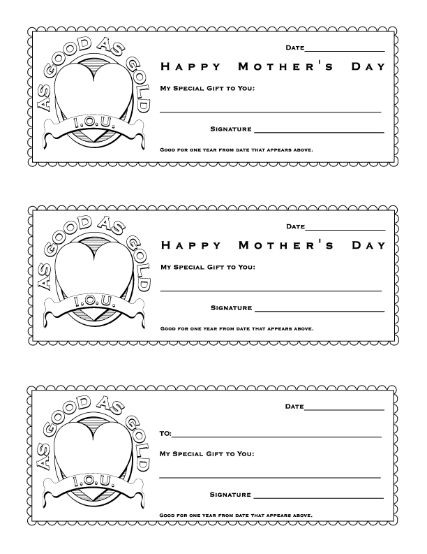 Early Play Templates Mothers Day Coupons