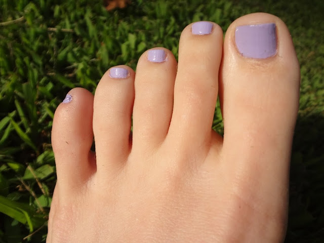 Lacy Lilac purple nail polish, toenails