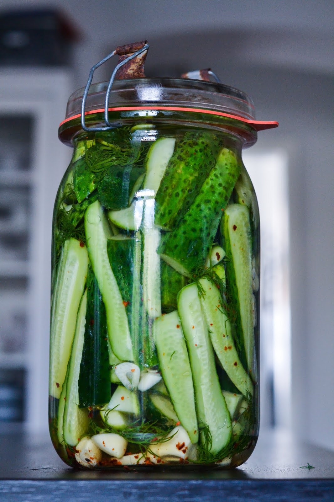 Christina macht was: Fridge Pickles / Eingelegte Gurken aus dem Kühlschrank