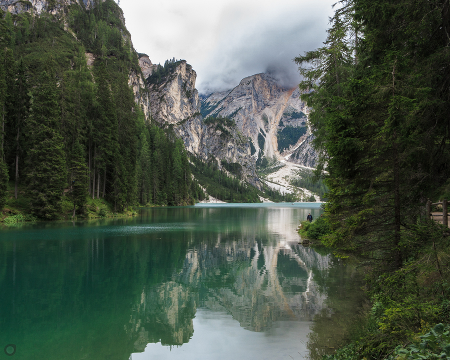 The Dolomites Reflecting Themselves on the Lake of Braies