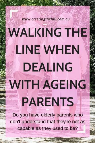 Do you have elderly parents who refuse to admit they aren't young any more? Me too! Here's my story. #elderly #parents