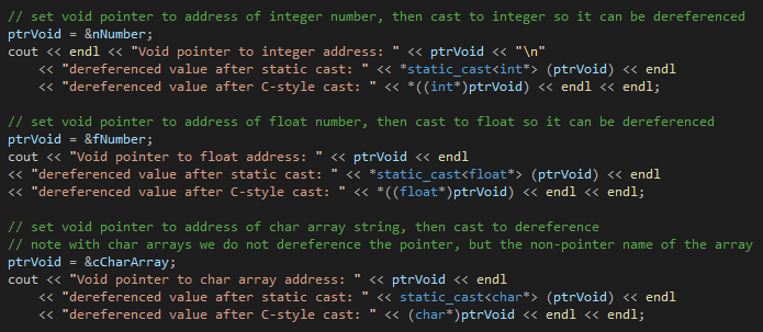 Using Void Pointers and Generics with the C++ Programming Language