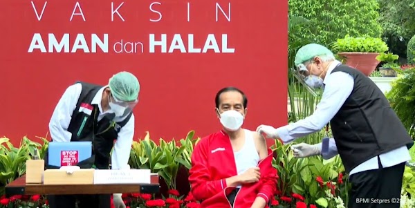 Jokowi Disuntik Vaksin Covid-19 Dosis Kedua: Tidak Terasa