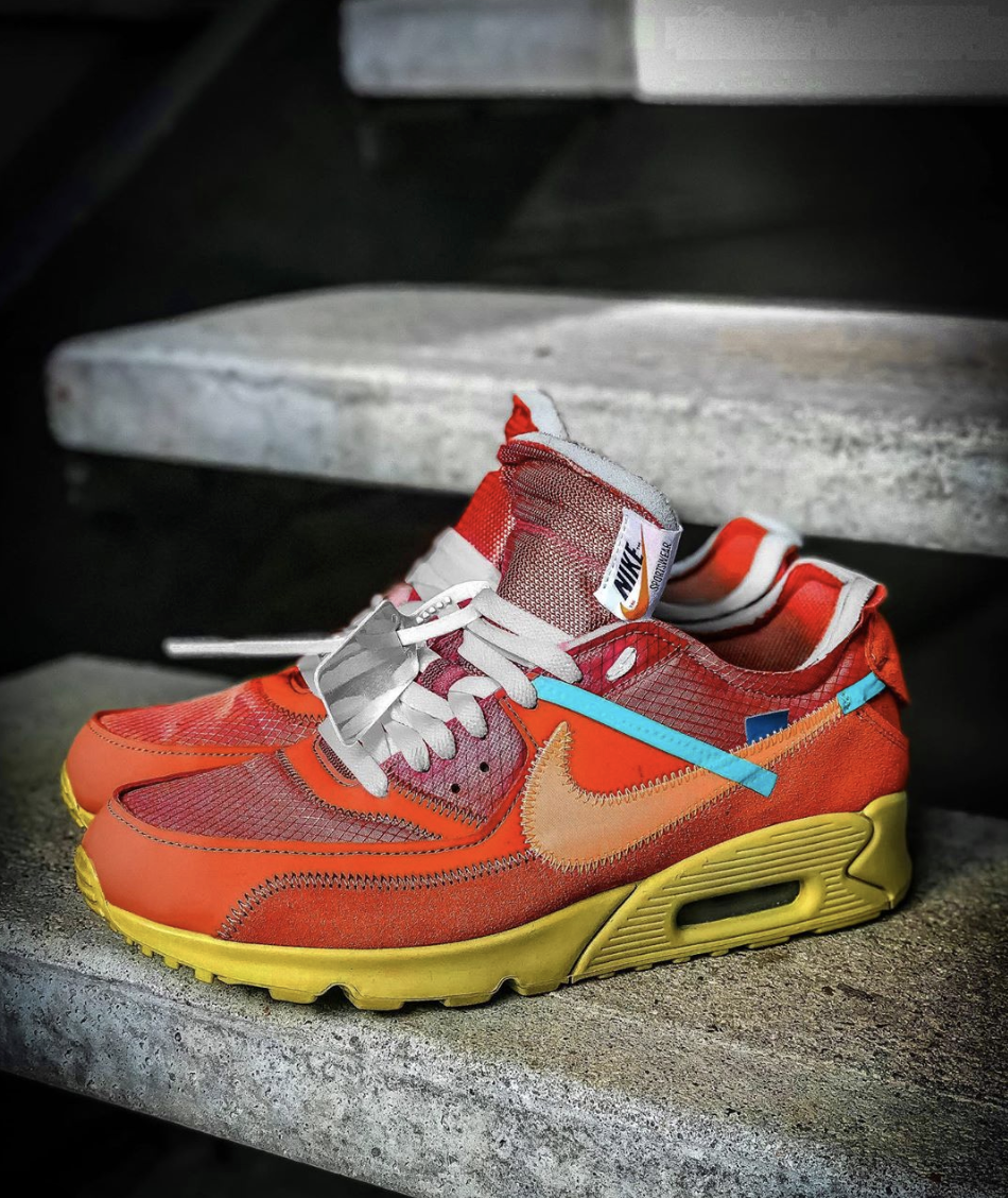 air max 90 off white university red