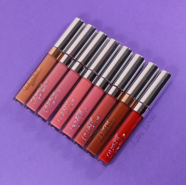 ColourPop Ultra Matte Lip - Chi, Fresh Cut, Clueless, The Twirl, Solow, Bumble, Kae, Creeper Swatches & Review