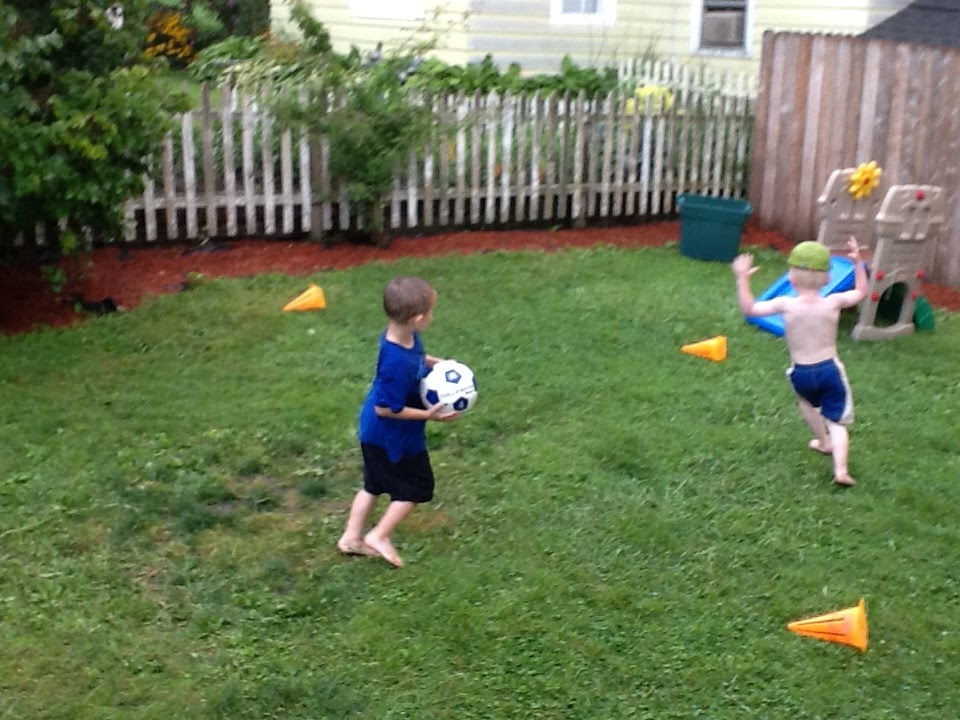 party of six Kickball in the Rain
