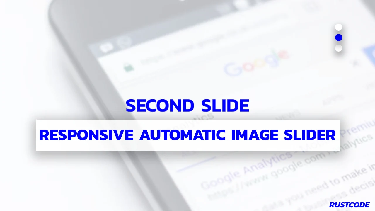 Responsive Automatic Image Slider | HTML CSS And JavaScript | RUSTCODE