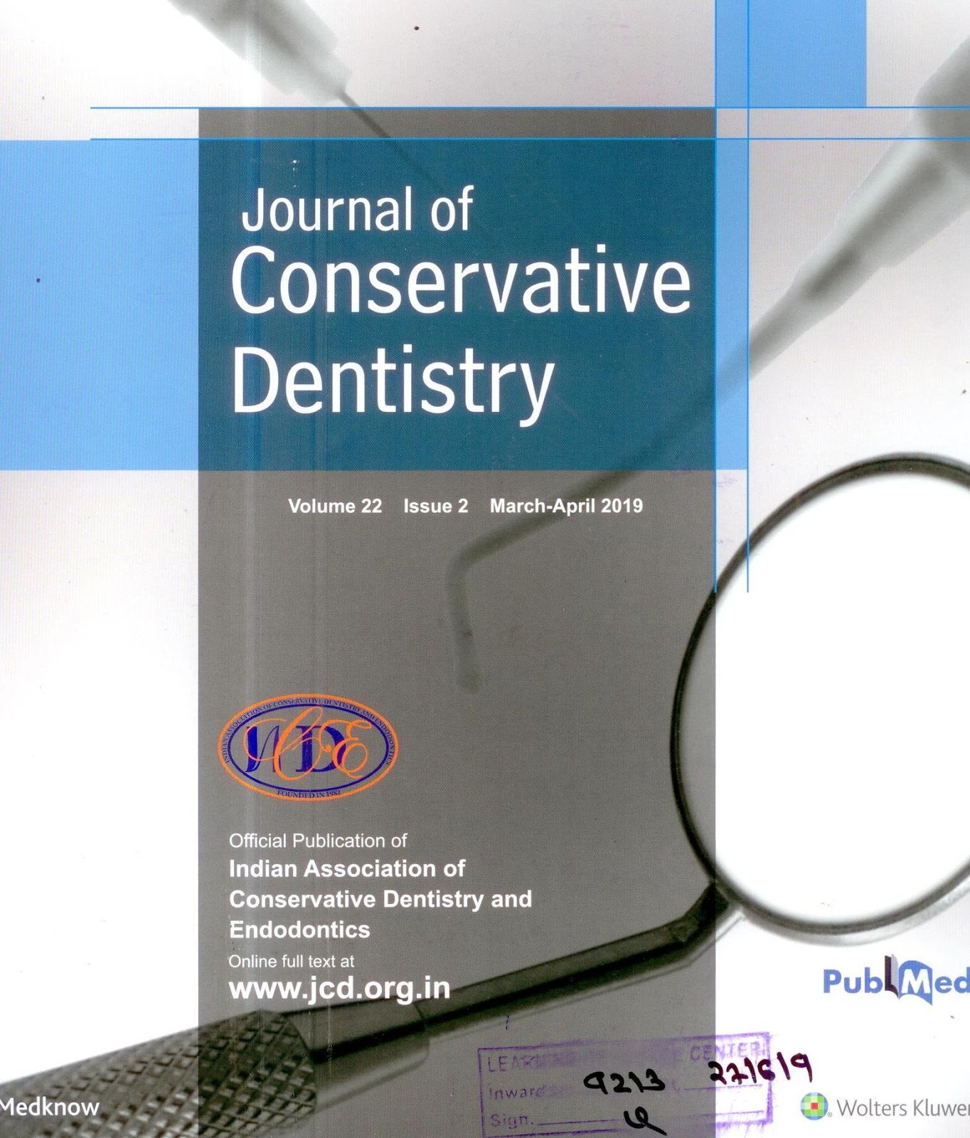 http://www.jcd.org.in/showBackIssue.asp?issn=0972-0707;year=2019;volume=22;issue=2;month=March-April