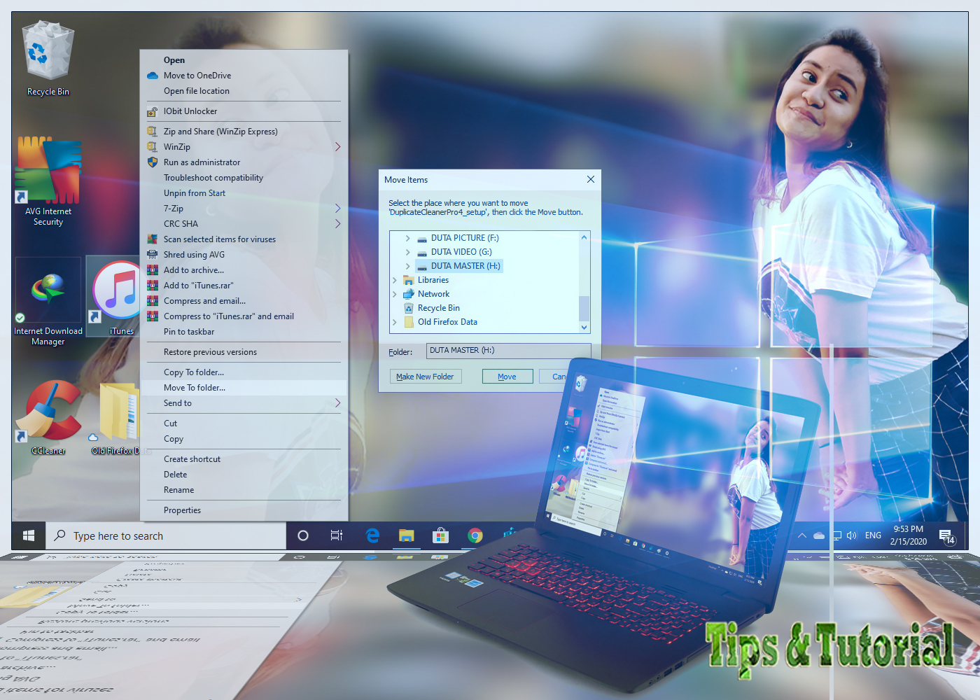 Cara Menambahkan Opsi ''Move to'' dan ''Copy to'' ke Menu Konteks Klik Kanan di Windows 10/11 - Tips & Tutorial