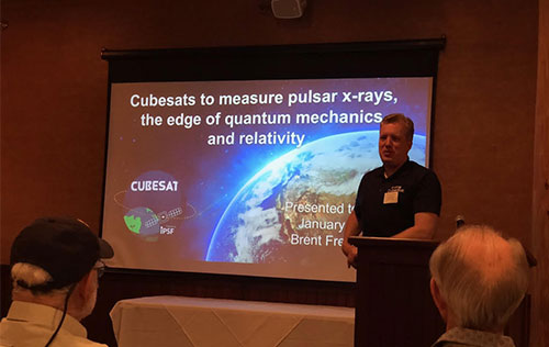Brent Freeze, Astronics, explains how high school students learn with cubesat launches (Source: Palmia Observatory)